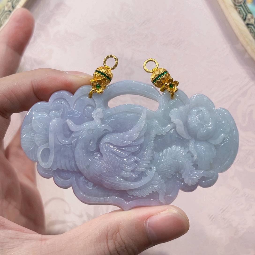 翡翠合金吊坠(赠链)代编织