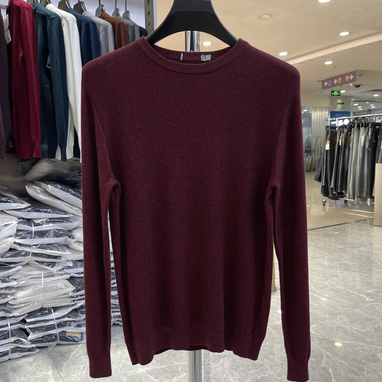 （502）100棉惊喜特价厚实保暖毛衣男新款秋冬针织衫品牌撤柜剪标