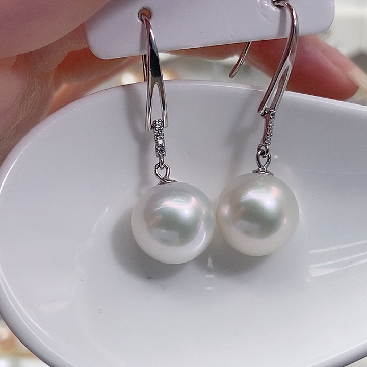 耳饰淡水珍珠银S925镶嵌A