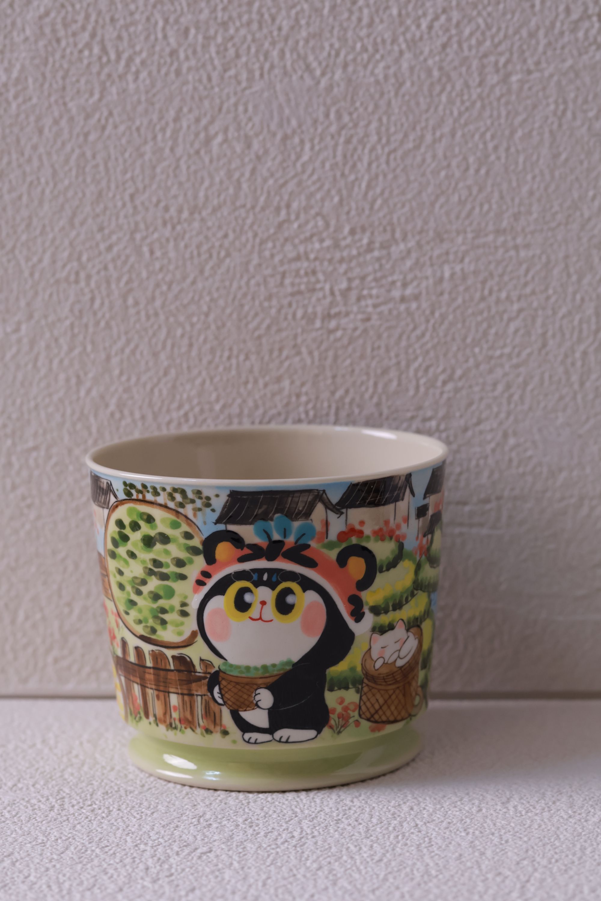 三亩采茶直口杯手握杯