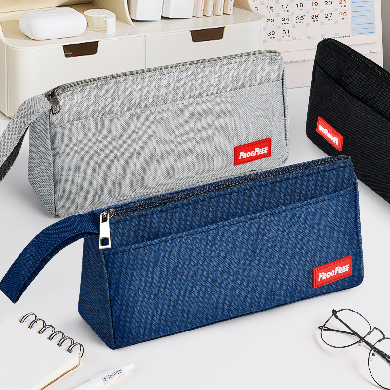 笔袋男孩小学生铅笔袋文具袋儿童女孩大容量简约帆布文具收纳袋