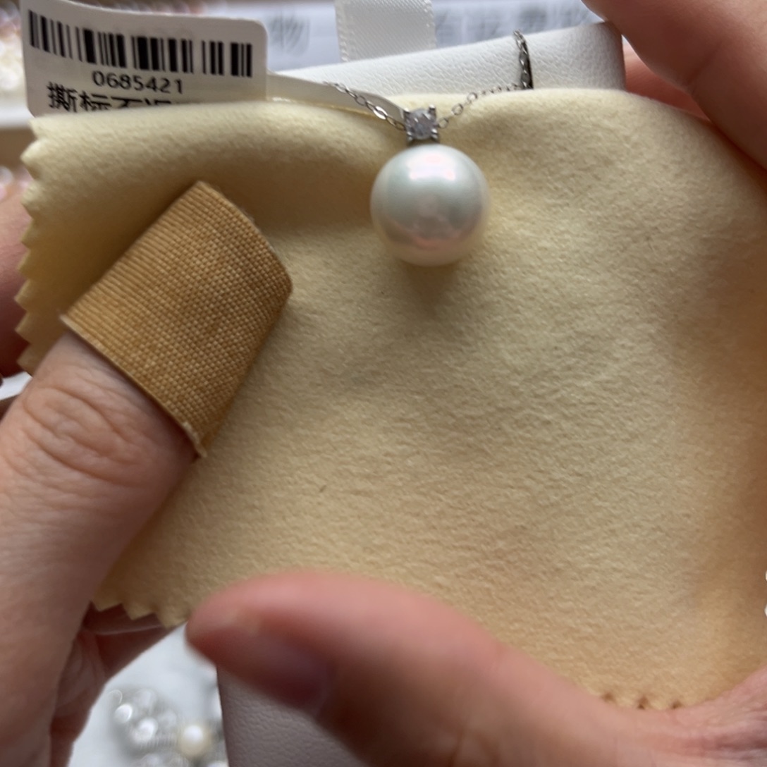 银S925镶嵌淡水珍珠颈饰