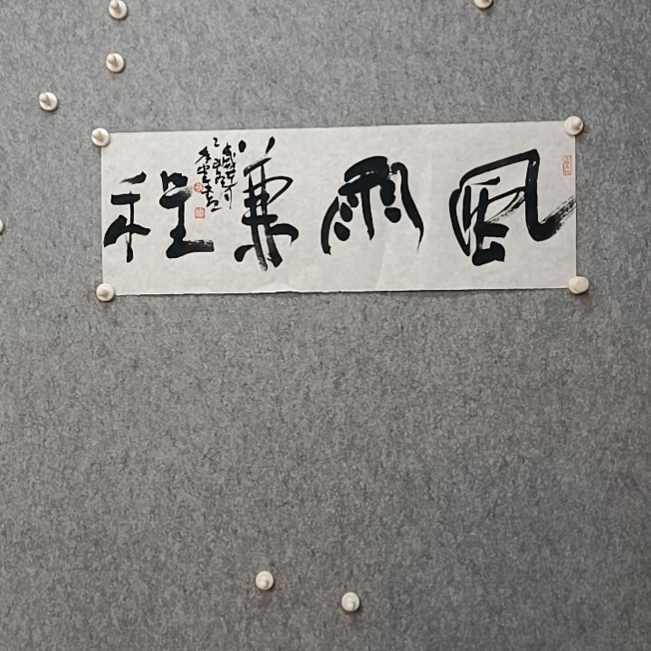 书法风雨兼程68*23