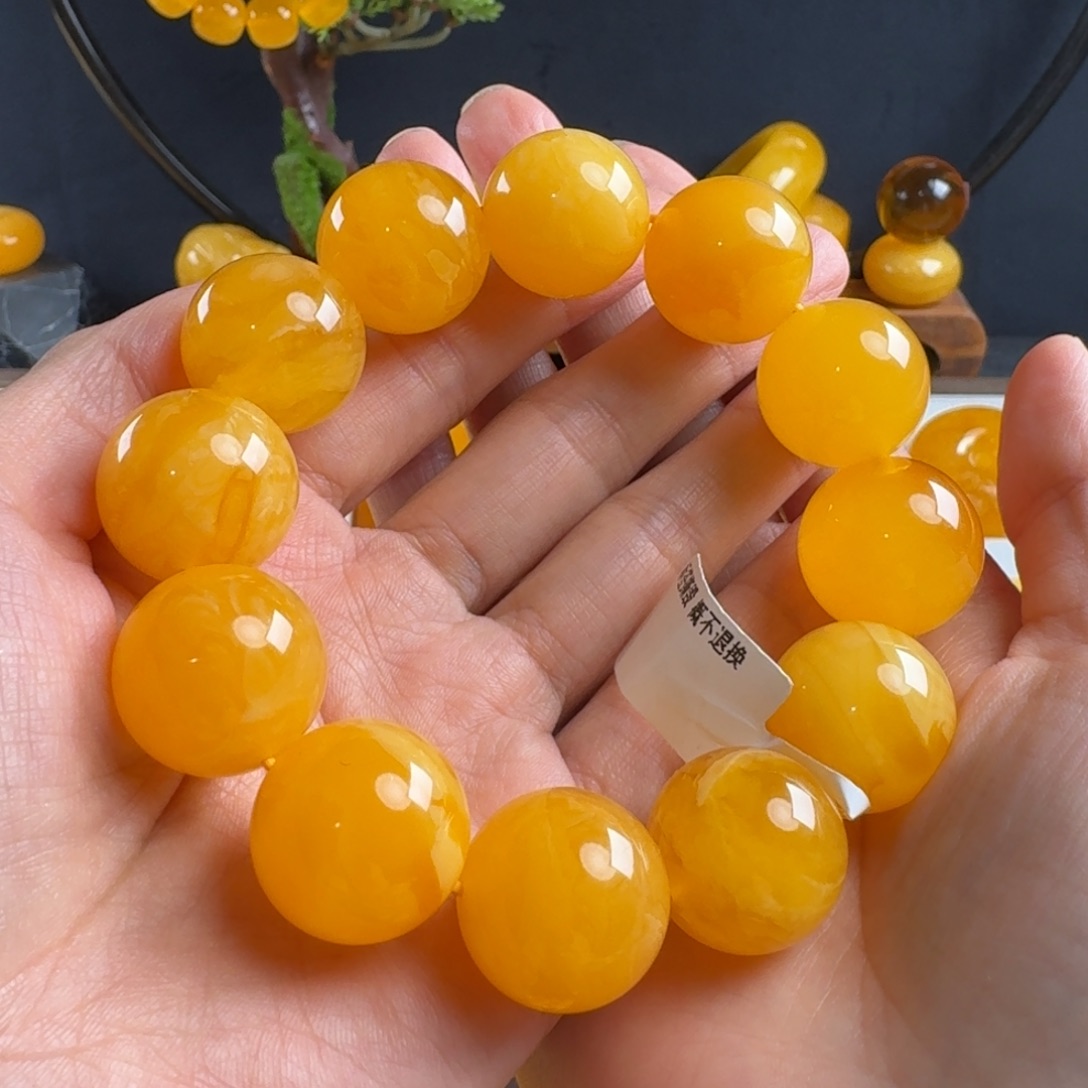 蜜蜡毛衣链未镶嵌