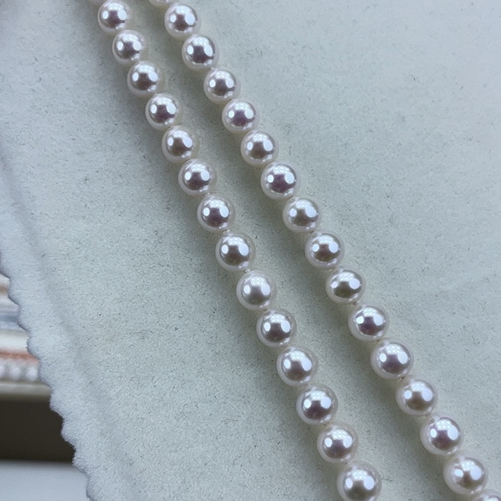 淡水珍珠颈饰银S925镶嵌6-7极光炫彩高品毕业级