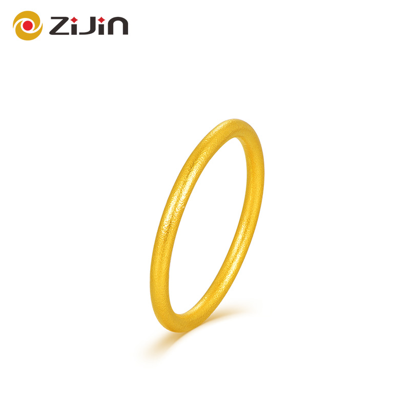 紫金 古法经典素圈戒指 足金999简约百搭轻奢黄金非标重 不足补差