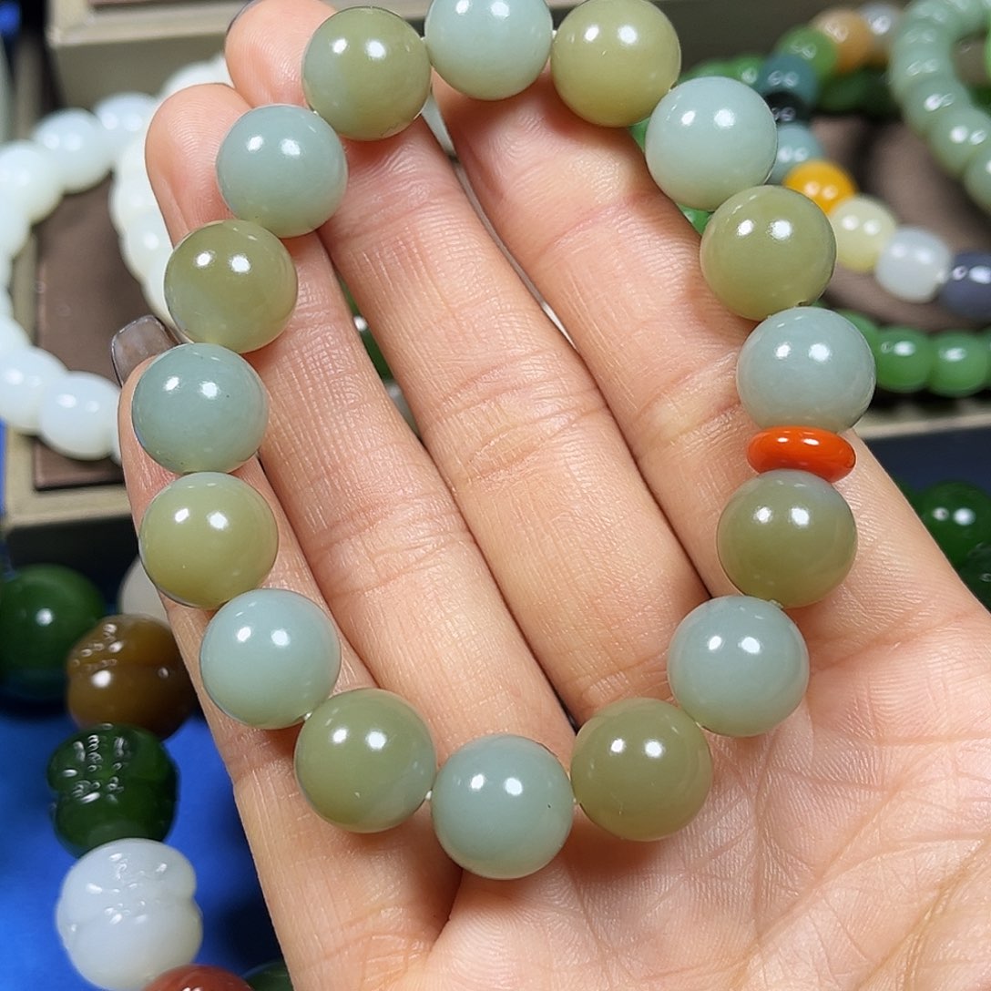 和田玉手串未镶嵌用****4