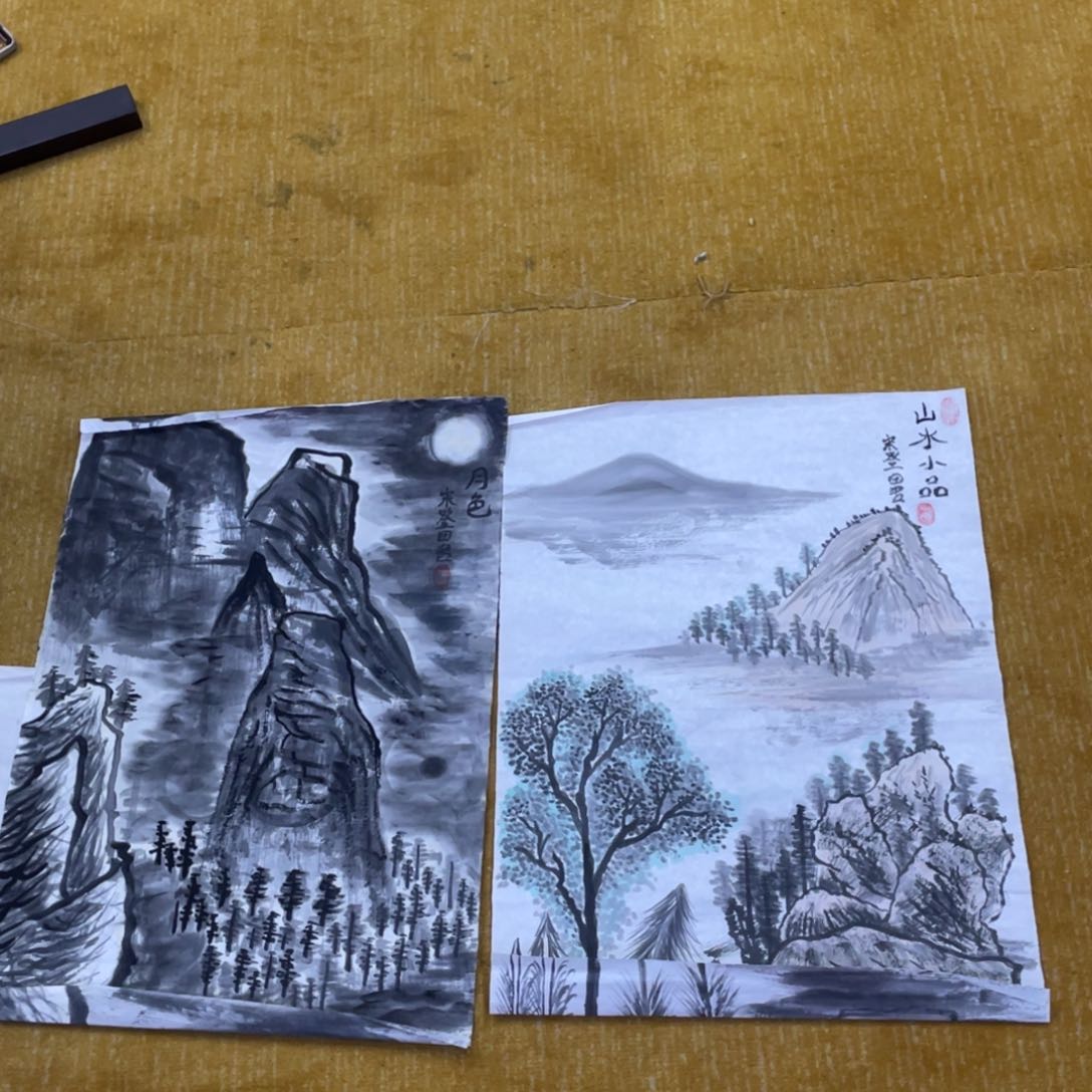 国画绘画作品山水小尺寸6666