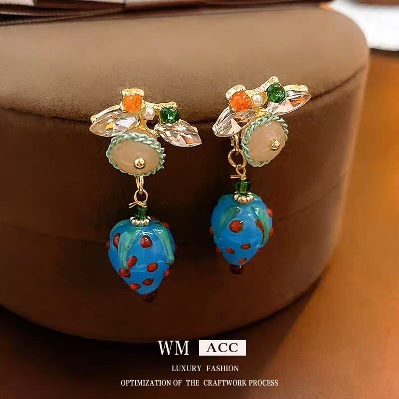 vintage中古 【凯特丝蓓草莓】 铜  女士 耳环 ZG0470