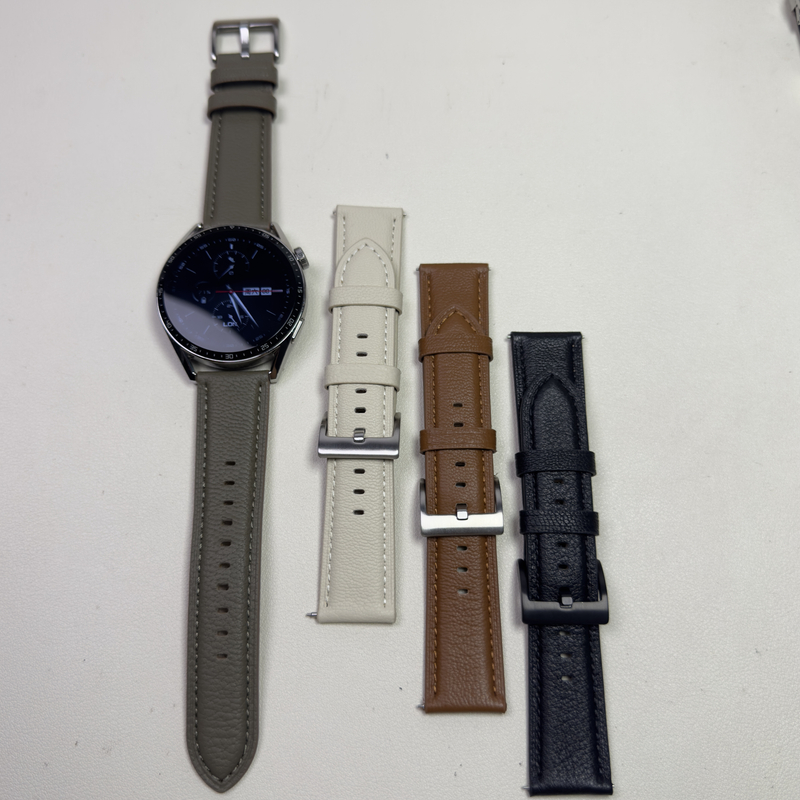 时亿适用华为手表带GT5/4针扣羊皮真皮watch4pro高级耐用