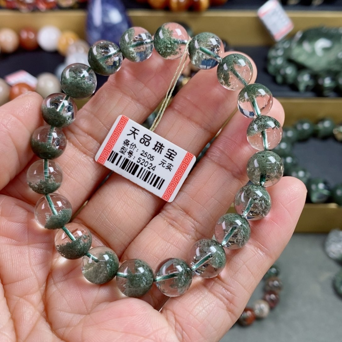 水晶手链未镶嵌出*绿幽灵手链52024