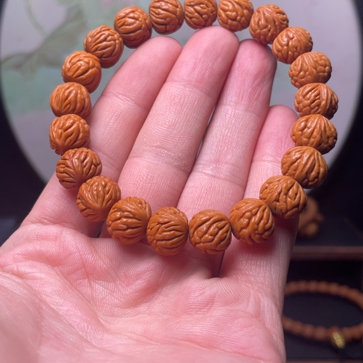 勇***气手串桃核12暴龙火焰