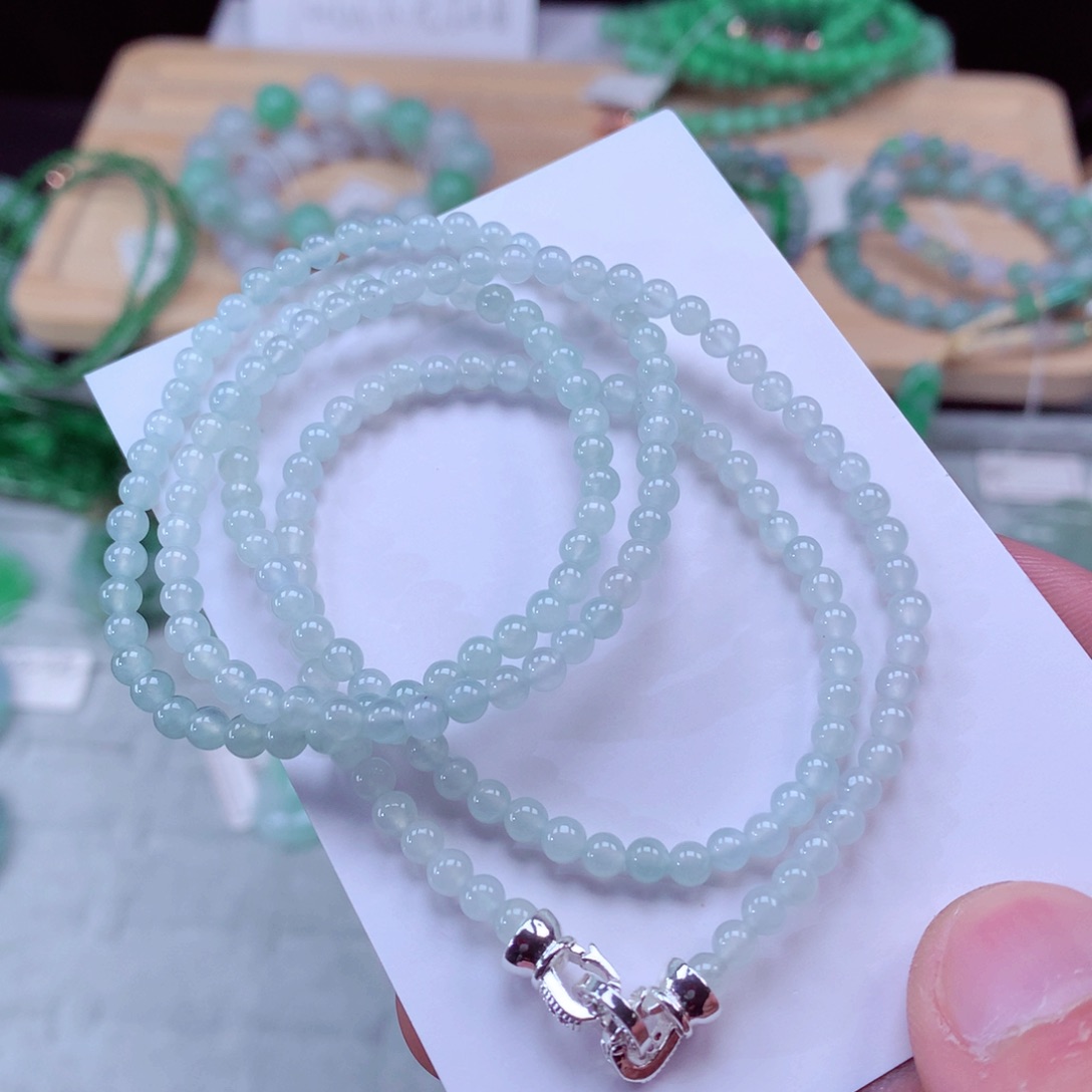 翡翠手链未镶嵌翡翠珠链