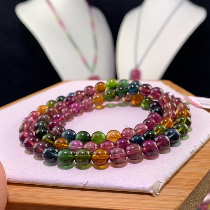 双色碧玺手链未镶嵌