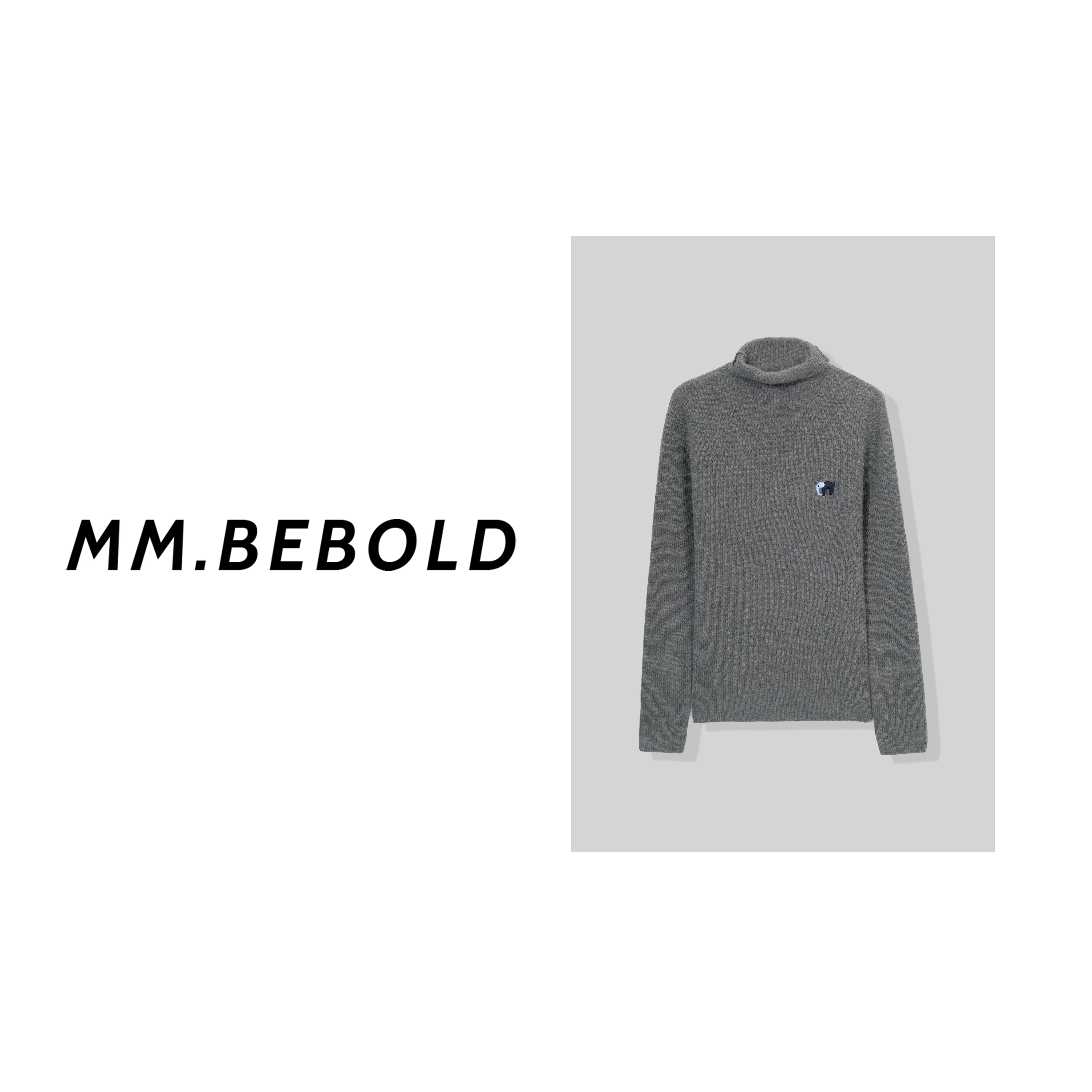 【蓓蓓精选】月知 时尚刺绣大象高领毛衣ZH25001