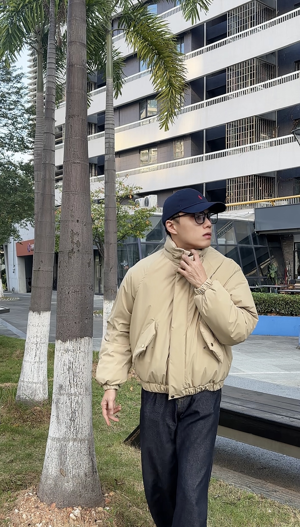 5142-男士秋冬立领短款夹克棉服