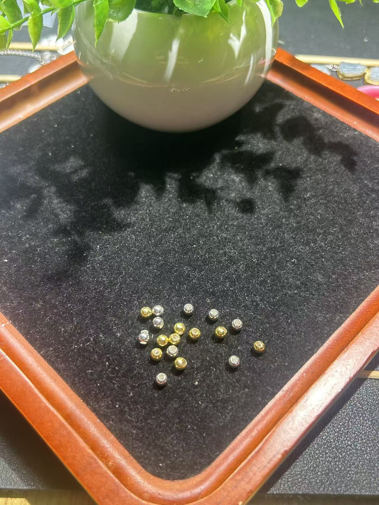 925银银制品 蹦迪珠约3mm配饰适合DIY