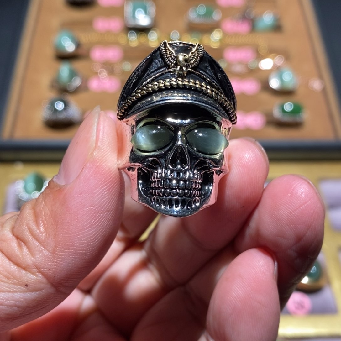 和田玉（碧玉）戒指未镶嵌