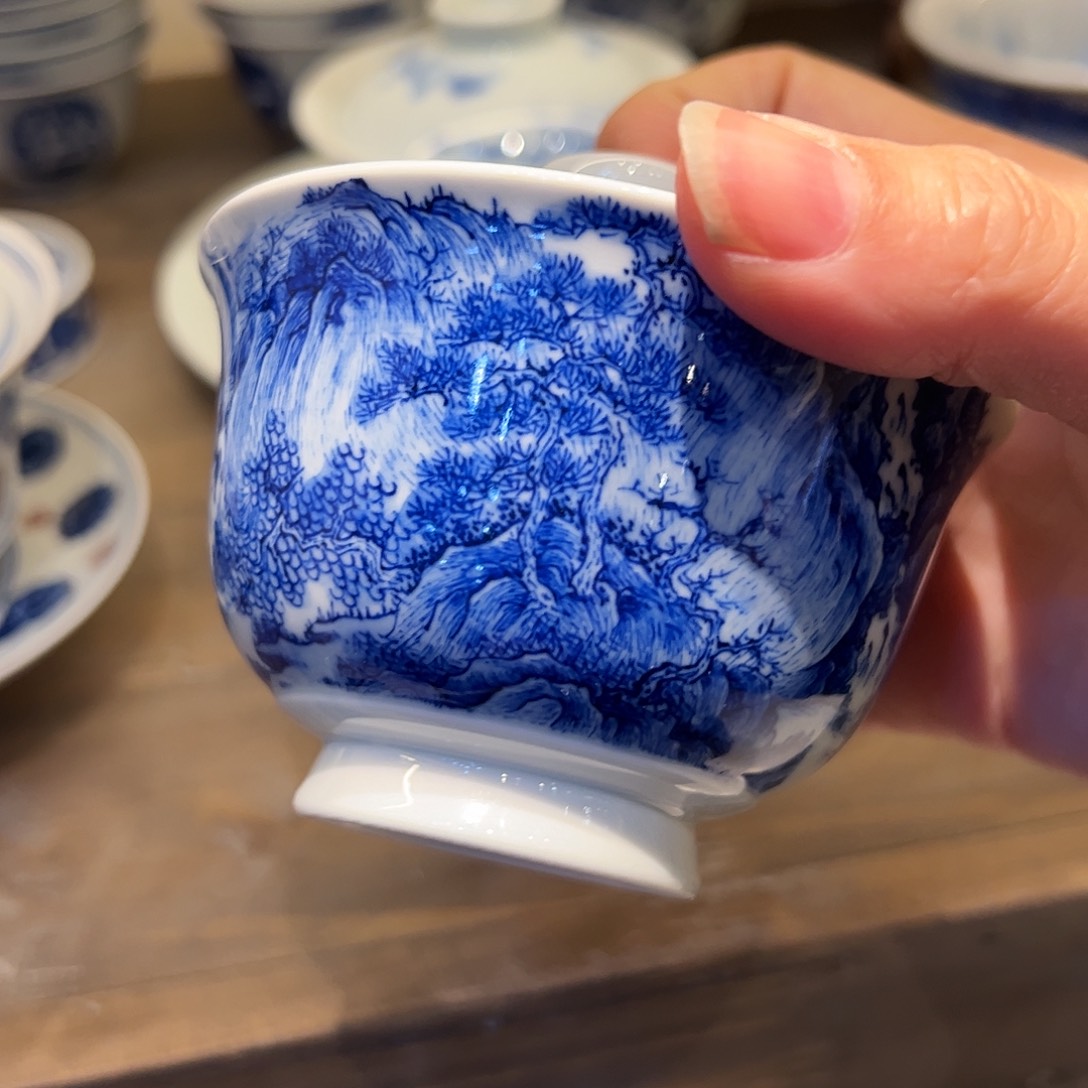 开播福利山水盖碗