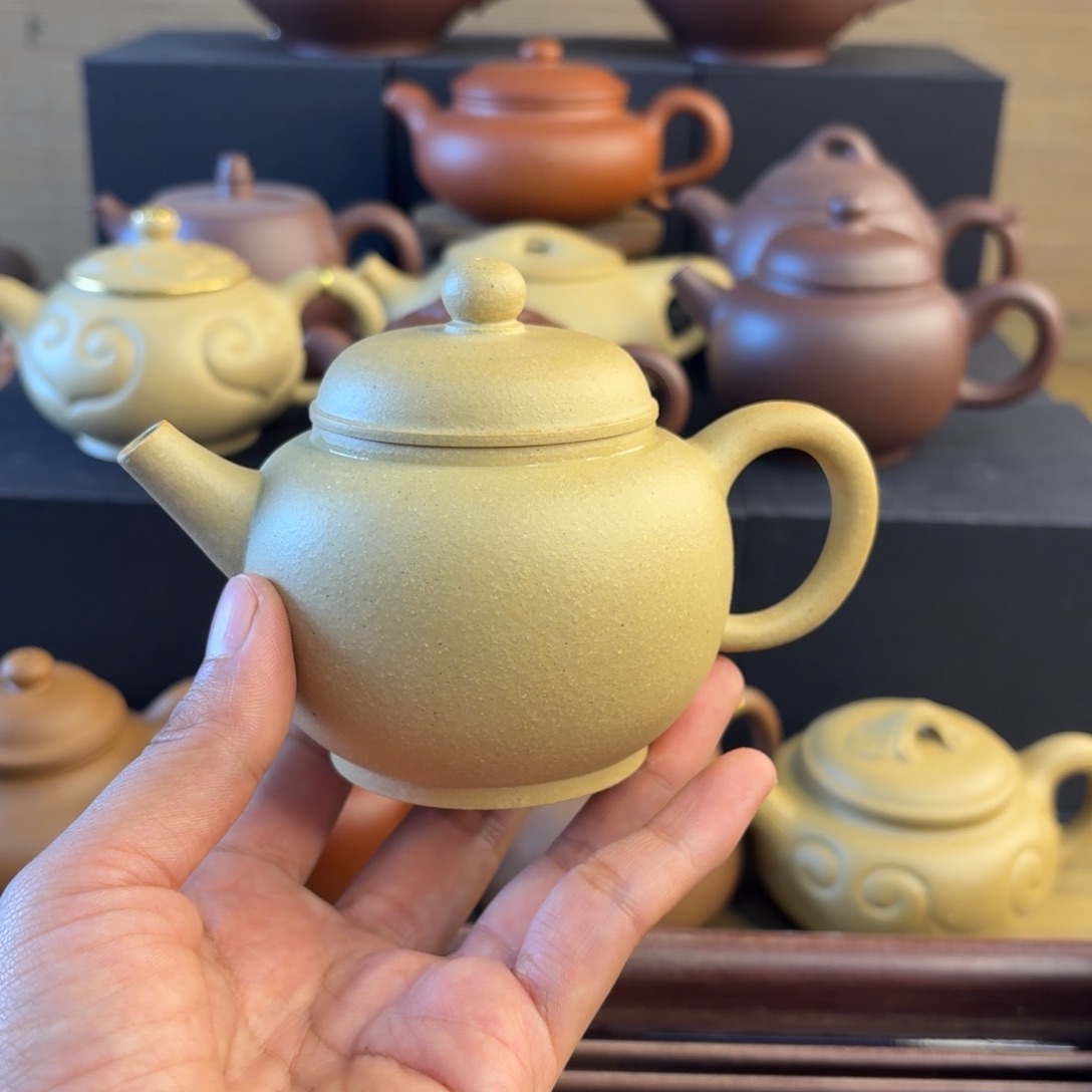 本山绿泥茶壶微微瑕福利大水谭本绿半手