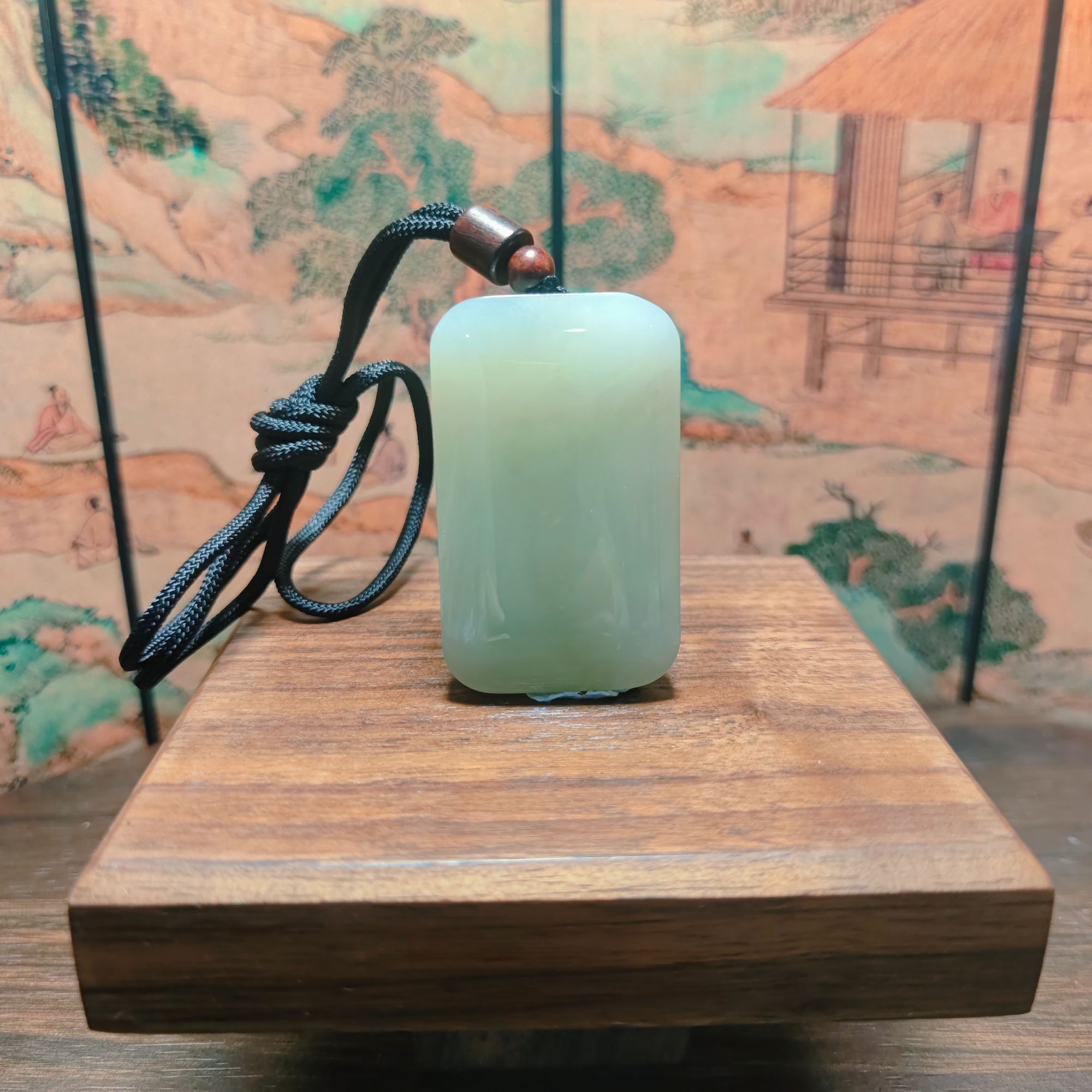 A和田玉无事牌吊坠0876