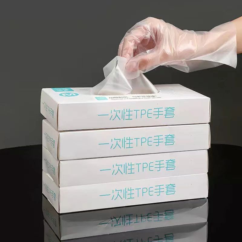 加厚食品级手套-一次性家用防水手套-耐用烘焙烧烤环保透明家务