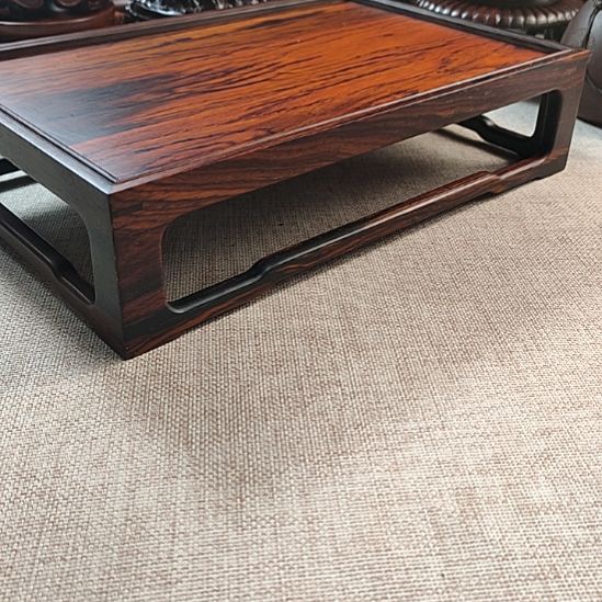 木红酸枝长方底座28公分