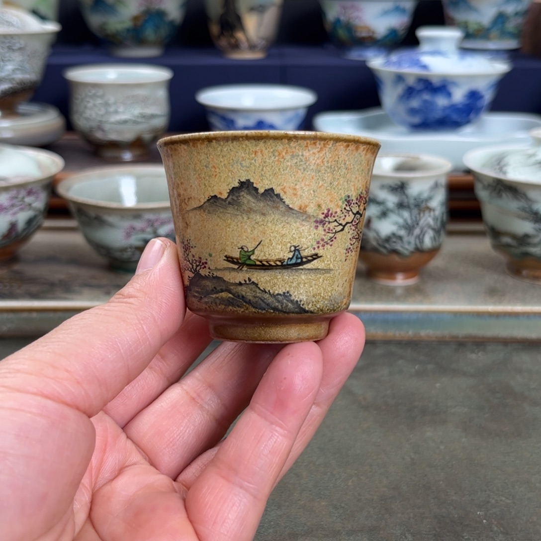 瓷杯子我们观山观水观自在