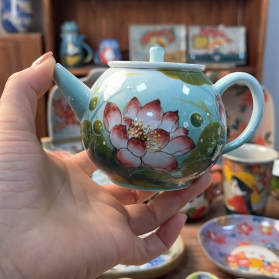 盘景德镇釉下手绘陶瓷 