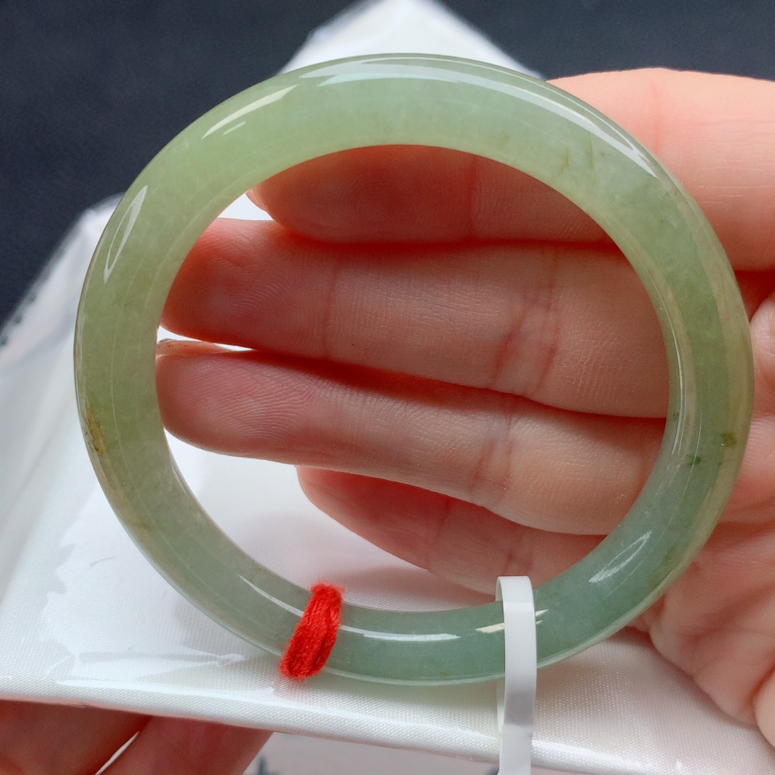 未镶嵌手镯翡翠51-52糯冰黄翡圆条