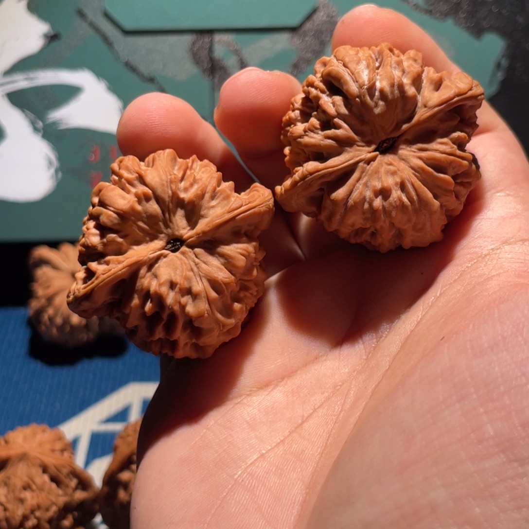 王***鹏吊坠文玩核桃44君子官帽25023