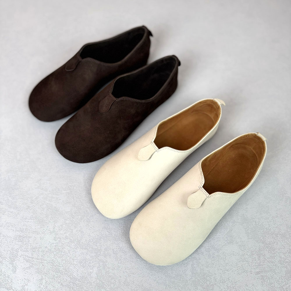 新款真皮芭蕾舞鞋 软底软面真皮休闲鞋时尚百搭 舒适平底浅口女鞋