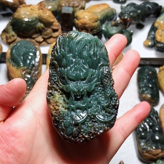 岫岩河磨玉（透闪石质玉）把件未镶嵌大*2