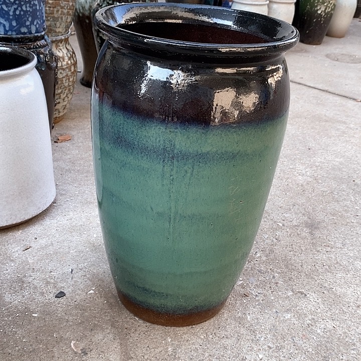 紫砂花盆瑕疵口22高37瑕疵