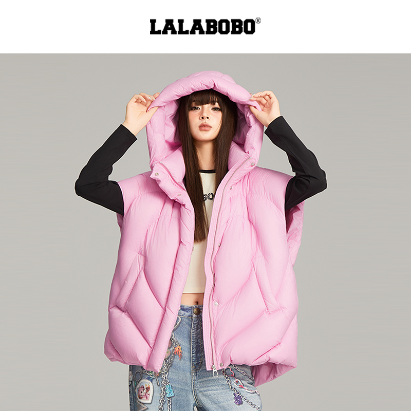 郑州LALA冬季保暖运动户外休闲宽松桃心绗缝LBEC-WSSM11