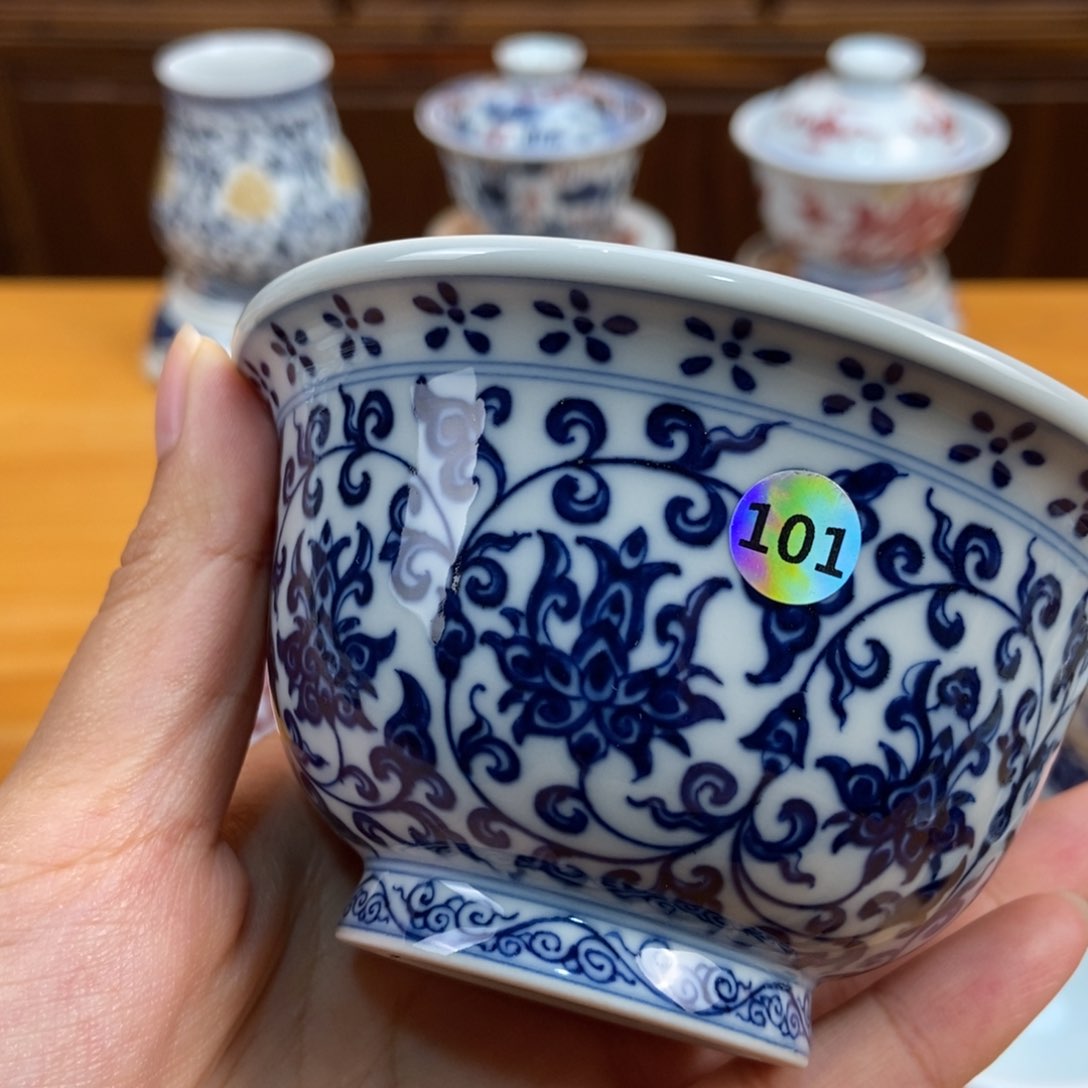 手绘现代茶具非古董