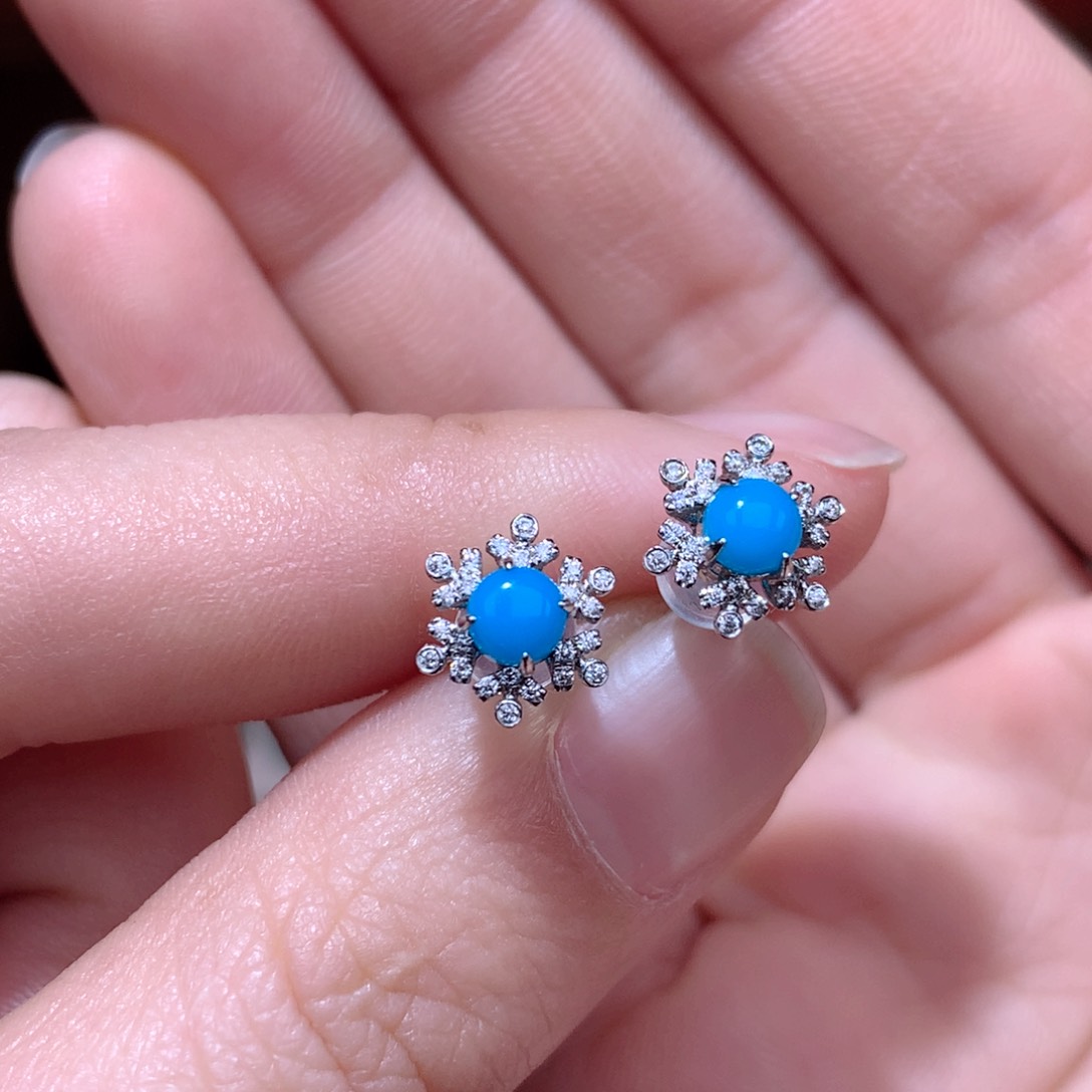 绿松石珠宝奇石18K金镶嵌M****3