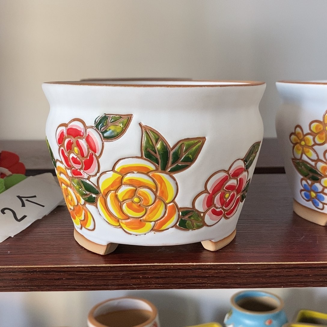 红陶韩式多肉植物花盆