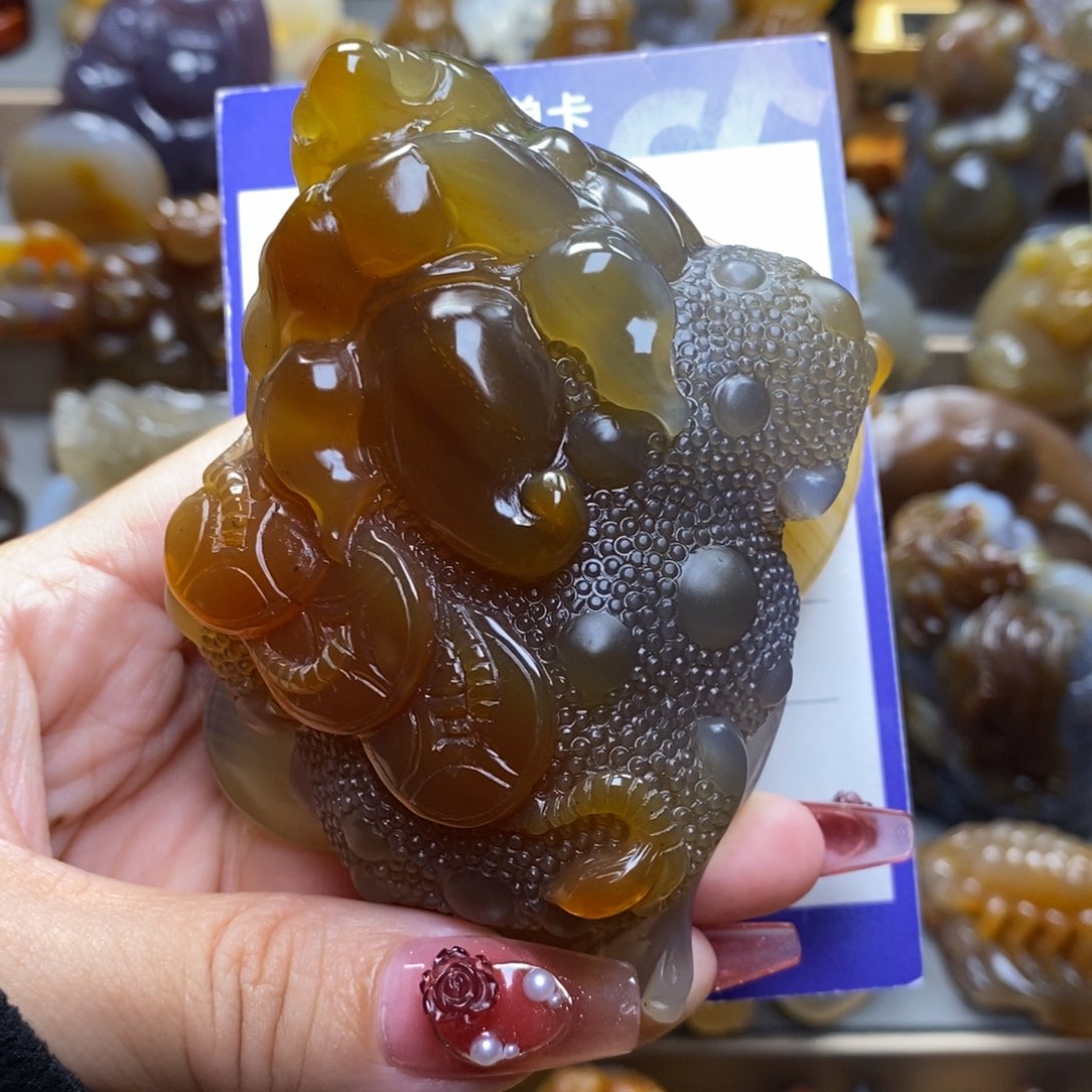 玛瑙/玉髓把件未镶嵌、****～