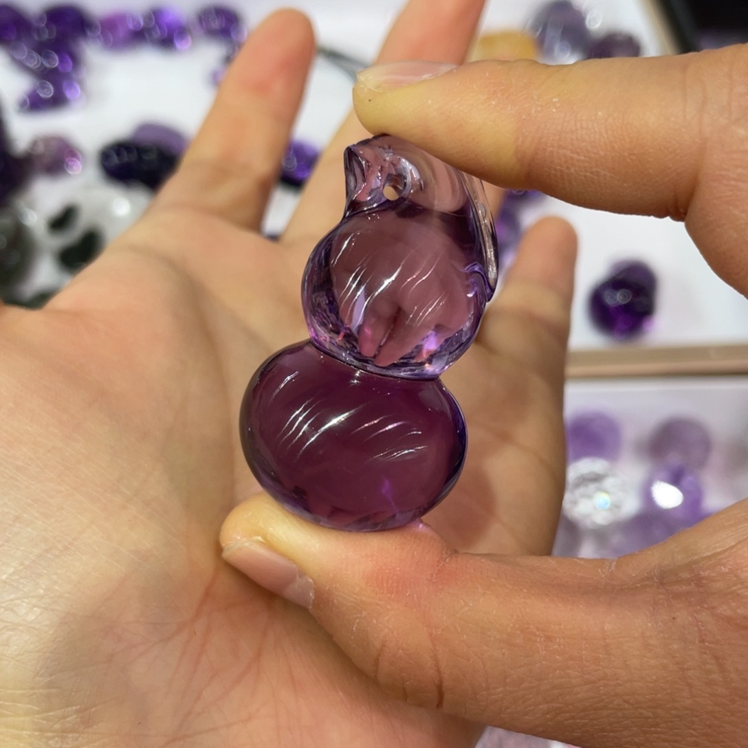 紫晶葫芦吊坠未镶嵌