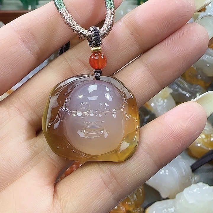 玛瑙/玉髓合金吊坠