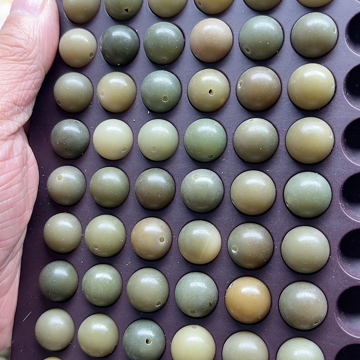 白玉菩提吊坠瑕疵13青提圆珠30颗卡灯牌宠30颗