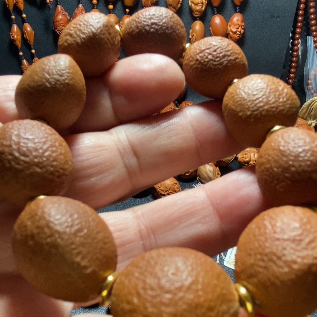 橄榄核手串/手链橄榄核老铁核纯手工制作橘皮纹福利