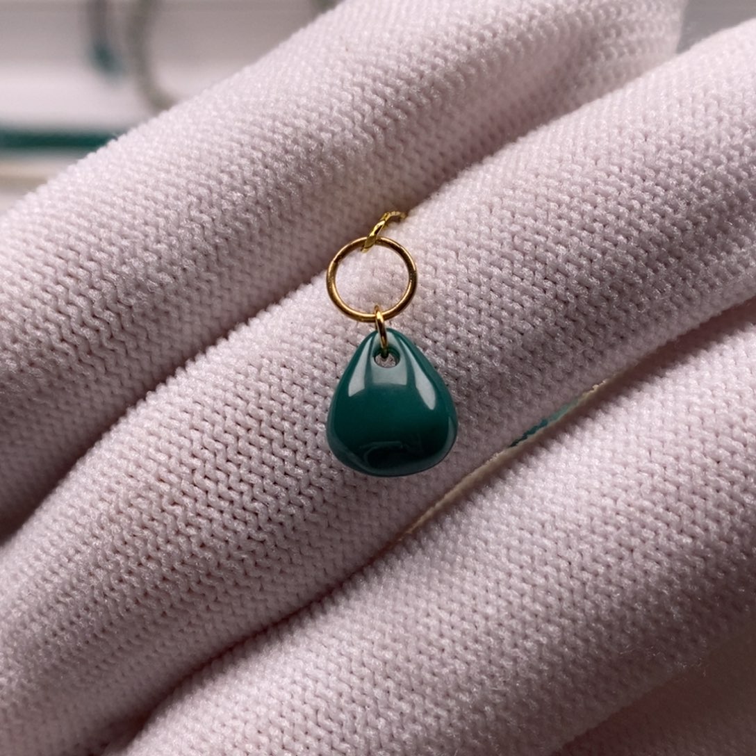 未镶嵌绿松石珠宝奇石侧挂8.3mm