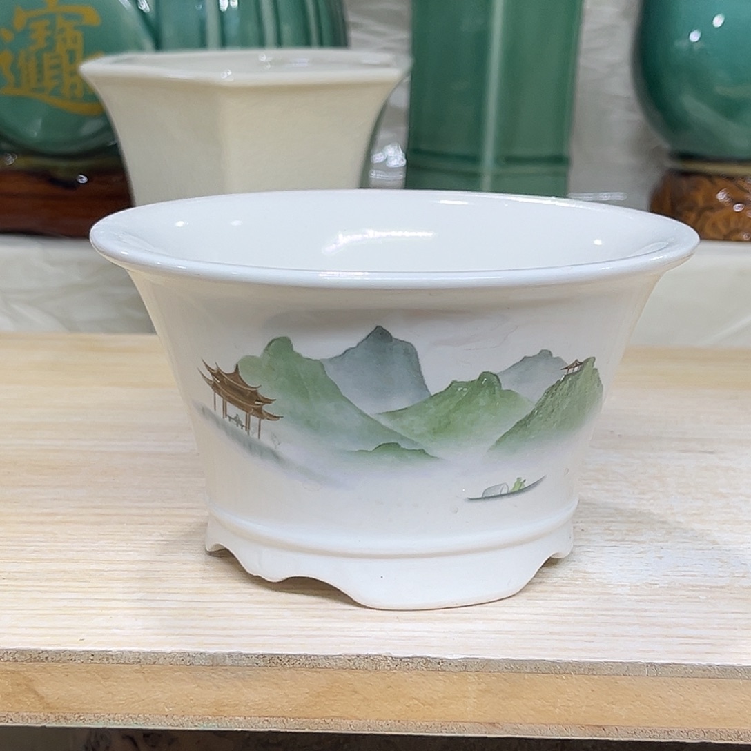 陶瓷绿植多肉微瑕花盆口径13*7.5