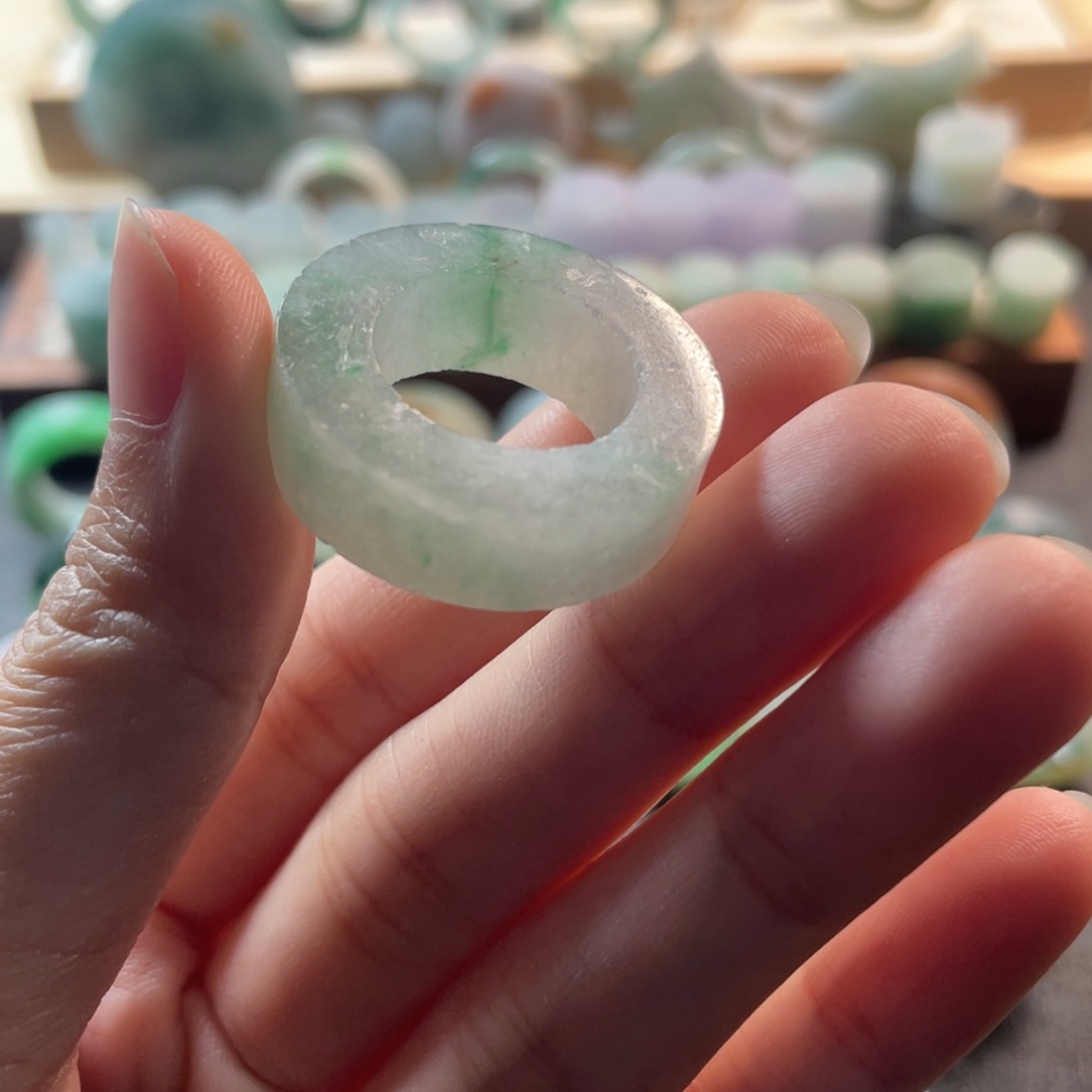 定制翡翠未镶嵌戒指13-23