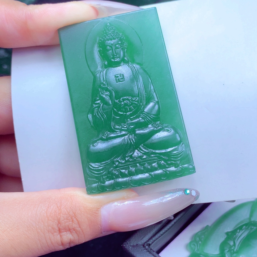 定制翡翠未镶嵌天然缅甸翡翠A货毛货挂件