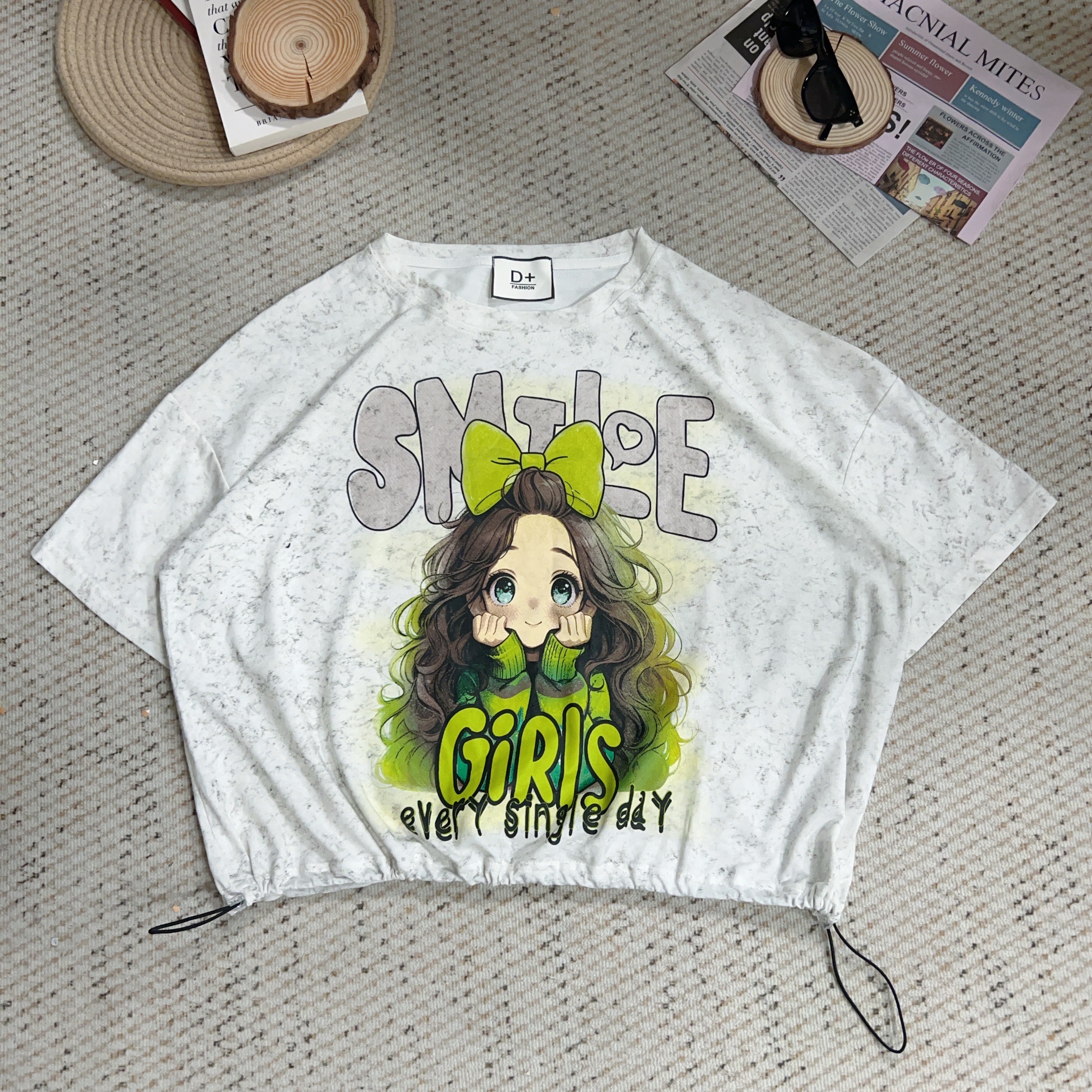 2025夏季新款宽松百搭时尚卡通印花短袖T恤3893