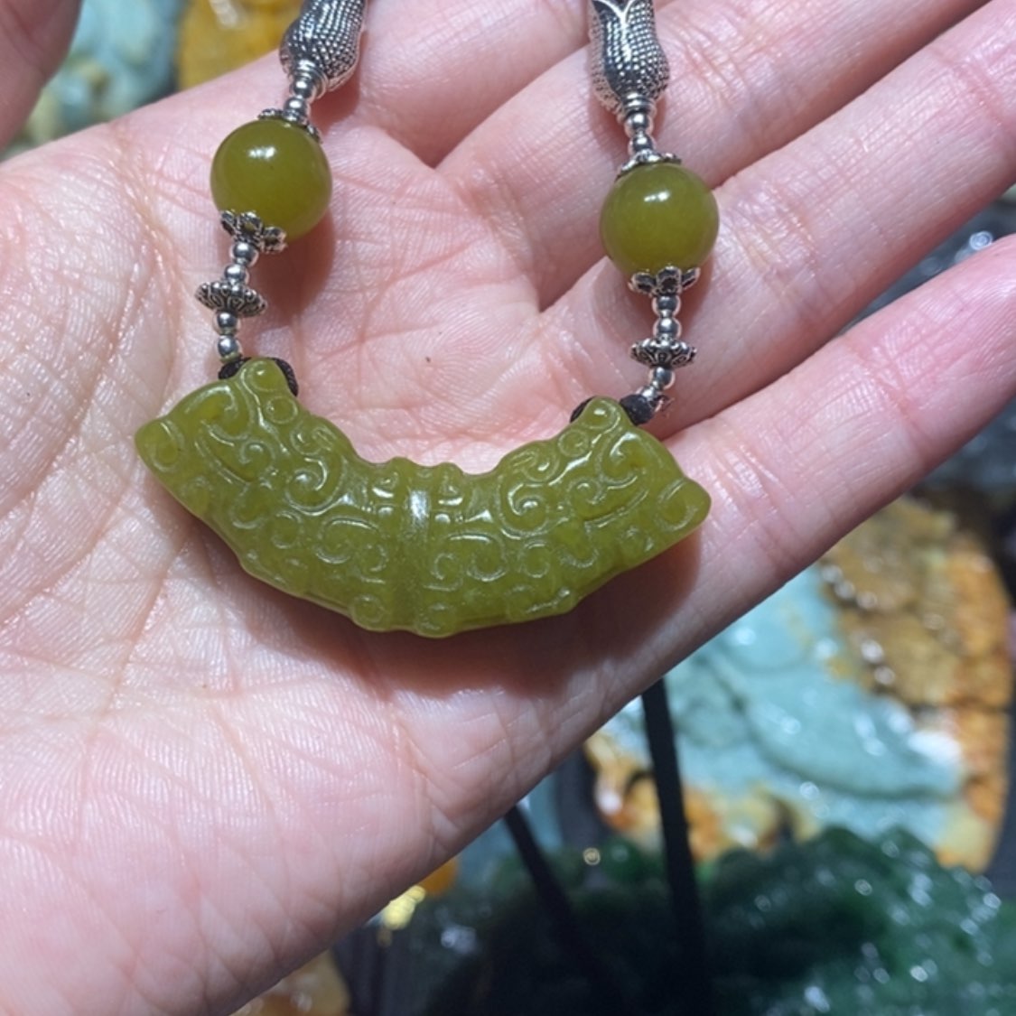 【闪购商品】岫玉毛衣链未镶嵌