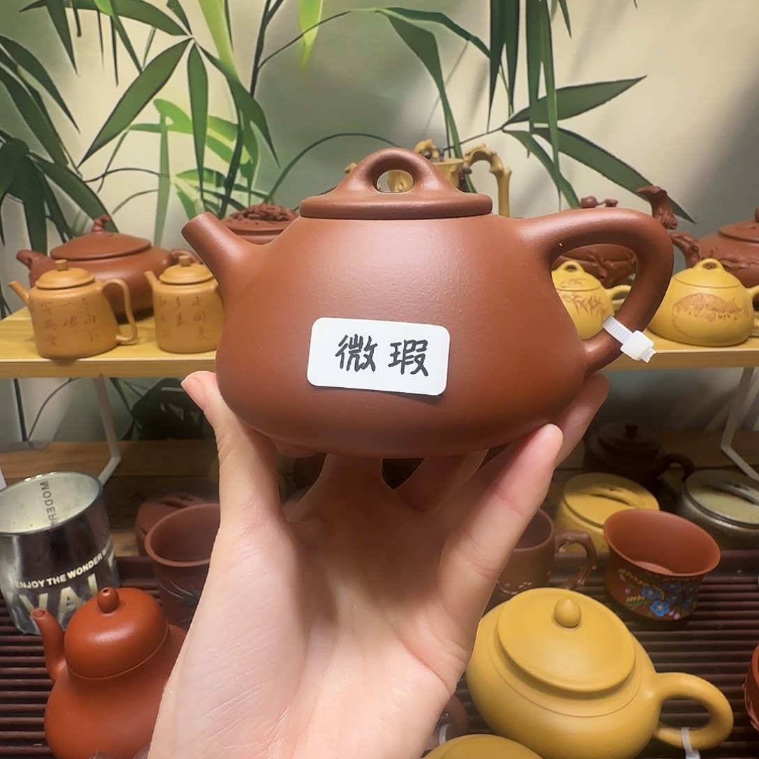 紫砂茶壶微瑕特价国工蒋洁全手工清水泥子冶石瓢260